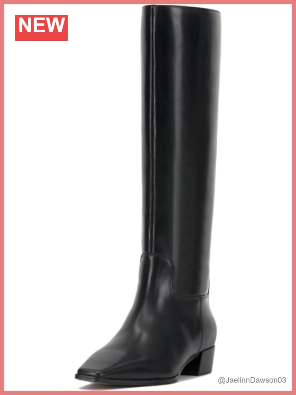 Vince Camuto Women's Knee-High Leather Equestrian Boots with Zip Closure
